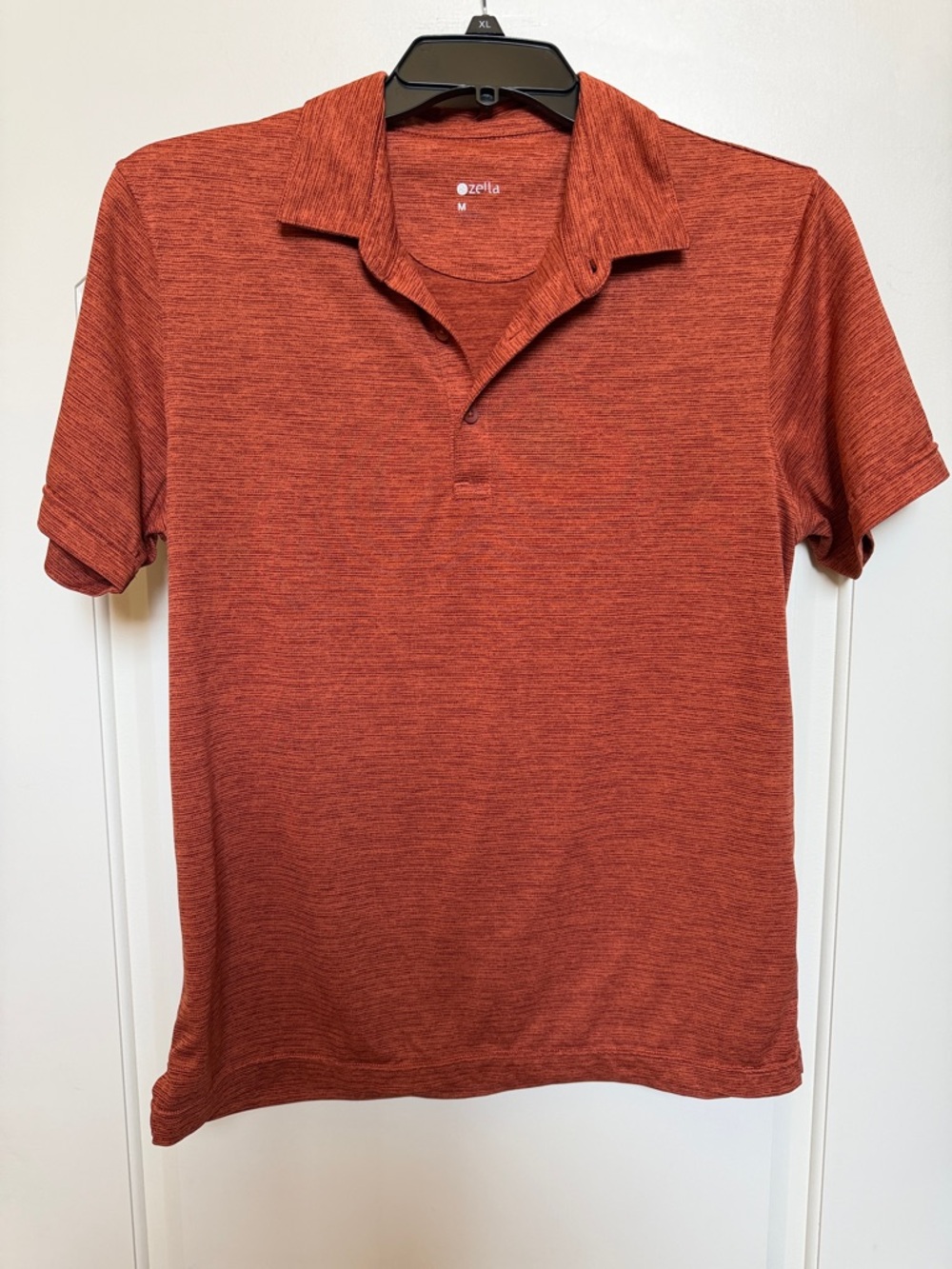 Zella Men's Heathered Burnt Orange Polo
